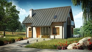 Funkcionalna hiša z erkerjem, ugodna za gradnjo in življenje v njej, tudi za manjše parcele
