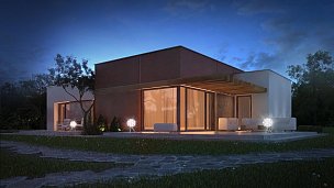Tipski projekt komfortne hiše modernih linij, z idealno dizajniranimi interierji