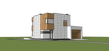 Varianta projekta Zx51 z enojno garažo z desne strani