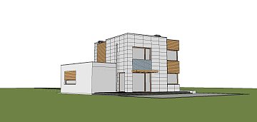 Varianta projekta Zx51 z enojno garažo z desne strani