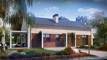 Lepa, zanimiva pritlična hiša, projektirana v modernem stilu, z veliko funkcionalnosti