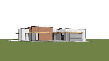 Varianta z garažo za dva avta z desne strani