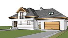 Verzija projekta Z284 z dvojno garažo z desne strani