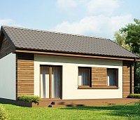Lepa, manjša hiša z dvokapno streho, cenovno ugodnna za gradnji in življenje v njej
