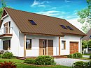 Z133. Funkcionalni projekt hiše z dvokapno streho, cenovno ugodne za gradnjo in življenje v njej 