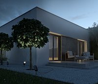 Tipski projekt komfortne hiše modernih linij, z idealno dizajniranimi interierji