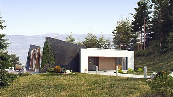 Moderna pritlična hiša s privlačnim zunanjim izgledom in funkcionalno notranjostjo